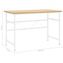 MDF-Computertisch aus weißem Eichenmetall, 105 x 55 x 72 cm von vidaXL, Schreibtische - Ref: Foro24-20540, Preis: 70,95 €, Ra...