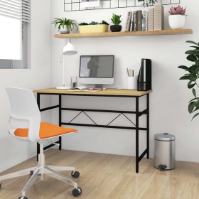 MDF computer desk metal black oak 105x55x72 cm by vidaXL, Desks - Ref: Foro24-20541, Price: 81,99 €, Discount: %