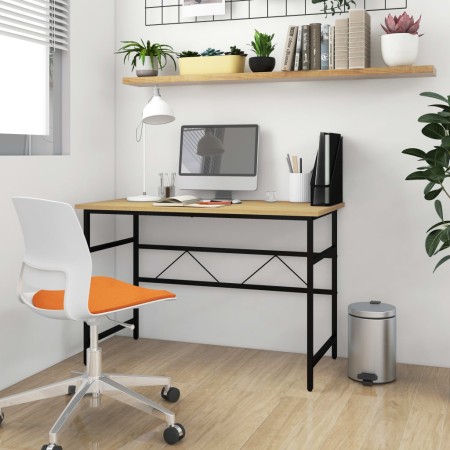 MDF computer desk metal black oak 105x55x72 cm by vidaXL, Desks - Ref: Foro24-20541, Price: 81,09 €, Discount: %