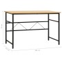 MDF computer desk metal black oak 105x55x72 cm by vidaXL, Desks - Ref: Foro24-20541, Price: 81,09 €, Discount: %