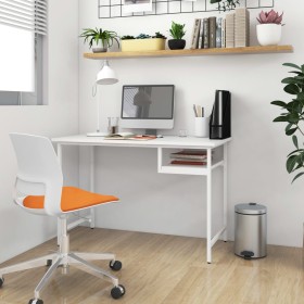 MDF and white metal computer desk 105x55x72 cm by vidaXL, Desks - Ref: Foro24-20543, Price: 72,99 €, Discount: %