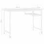 Escritorio para ordenador de MDF y metal blanco 105x55x72 cm de vidaXL, Escritorios - Ref: Foro24-20543, Precio: 72,73 €, Des...