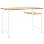 MDF computer desk white oak metal 105x55x72 cm by vidaXL, Desks - Ref: Foro24-20544, Price: 68,39 €, Discount: %