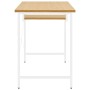 MDF computer desk white oak metal 105x55x72 cm by vidaXL, Desks - Ref: Foro24-20544, Price: 68,39 €, Discount: %