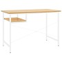 MDF computer desk white oak metal 105x55x72 cm by vidaXL, Desks - Ref: Foro24-20544, Price: 68,39 €, Discount: %