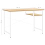 MDF computer desk white oak metal 105x55x72 cm by vidaXL, Desks - Ref: Foro24-20544, Price: 68,39 €, Discount: %