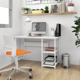 Desktop for computer made of white MDF and metal 105x55x72 cm by vidaXL, Desks - Ref: Foro24-20551, Price: 71,99 €, Discount: %