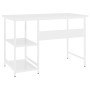 Desktop for computer made of white MDF and metal 105x55x72 cm by vidaXL, Desks - Ref: Foro24-20551, Price: 71,86 €, Discount: %