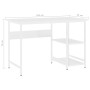 Desktop for computer made of white MDF and metal 105x55x72 cm by vidaXL, Desks - Ref: Foro24-20551, Price: 71,86 €, Discount: %