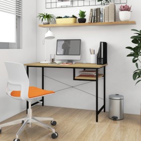 MDF computer desk metal black oak 105x55x72 cm by vidaXL, Desks - Ref: Foro24-20545, Price: 70,99 €, Discount: %