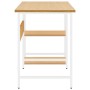 MDF-Computertisch aus weißem Eichenmetall, 105 x 55 x 72 cm von vidaXL, Schreibtische - Ref: Foro24-20552, Preis: 80,88 €, Ra...