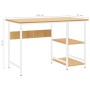 MDF-Computertisch aus weißem Eichenmetall, 105 x 55 x 72 cm von vidaXL, Schreibtische - Ref: Foro24-20552, Preis: 80,88 €, Ra...