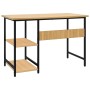 MDF computer desk metal black oak 105x55x72 cm by vidaXL, Desks - Ref: Foro24-20553, Price: 82,99 €, Discount: %