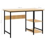 MDF computer desk metal black oak 105x55x72 cm by vidaXL, Desks - Ref: Foro24-20553, Price: 82,99 €, Discount: %