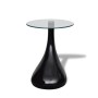 Coffee table round surface glossy black glass 2 pcs by vidaXL, Coffee table - Ref: Foro24-240323, Price: 211,19 €, Discount: %