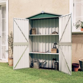 Cobertizo de jardín acero galvanizado verde 116x45x175cm de vidaXL, Cobertizos - Ref: Foro24-46301, Precio: 164,99 €, Descuen...