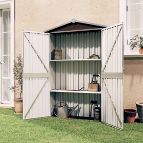 Galvanized steel garden shed brown 116x45x175 cm by vidaXL, Sheds - Ref: Foro24-46304, Price: 141,33 €, Discount: %