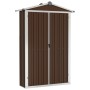 Cobertizo de jardín acero galvanizado marrón 116x45x175 cm de vidaXL, Cobertizos - Ref: Foro24-46304, Precio: 141,33 €, Descu...