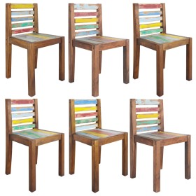 Sillas de comedor 6 unidades madera maciza reciclada de vidaXL, Sillas de comedor - Ref: Foro24-3082891, Precio: 512,99 €, De...