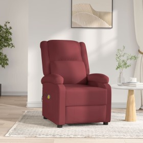 Sillón de masaje eléctrico cuero sintético rojo tinto de vidaXL, Sillones de masaje eléctricos - Ref: Foro24-3073716, Precio:...