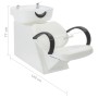 Silla lavacabezas de peluquería de cuero sintético blanco de vidaXL, Sillas de peluquería - Ref: Foro24-110313, Precio: 290,9...