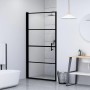 Black tempered glass shower door 81x195 cm by vidaXL, shower doors - Ref: Foro24-145671, Price: 181,14 €, Discount: %