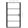 Puerta de ducha de vidrio templado negro 81x195 cm de vidaXL, Puertas de ducha - Ref: Foro24-145671, Precio: 181,02 €, Descue...