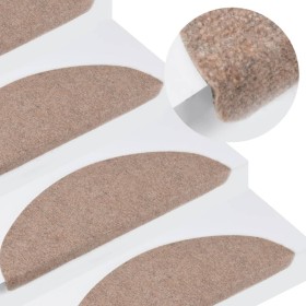 Self-adhesive stair mat 15 pcs beige 56x17x3 cm by vidaXL, Stair mats - Ref: Foro24-136388, Price: 35,68 €, Discount: %