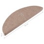 Alfombrilla autoadhesiva de escalera 15 uds beige 56x17x3 cm de vidaXL, Alfombrillas para escalones - Ref: Foro24-136388, Pre...