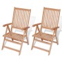 Reclining garden chairs, 2 units, solid teak wood by vidaXL, Garden chairs - Ref: Foro24-43029, Price: 218,33 €, Discount: %