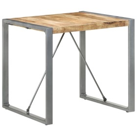 Rauer Mangoholz Esstisch 80x80x75 cm von vidaXL, Küchen- und Esstische - Ref: Foro24-321603, Preis: 144,52 €, Rabatt: %