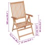 Reclining garden chairs 4 units solid teak wood by vidaXL, Garden chairs - Ref: Foro24-3065525, Price: 384,99 €, Discount: %