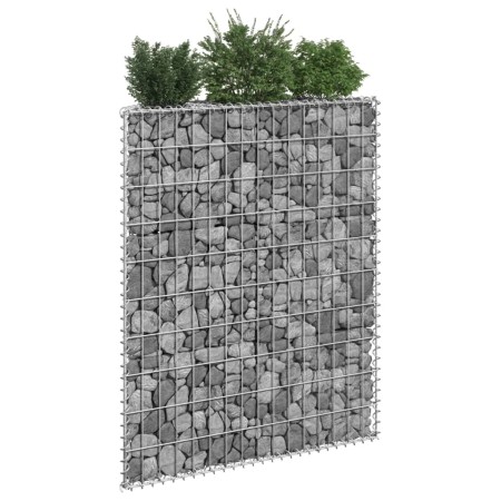 Galvanized steel trapezoid gabion bed 80x20x100 cm by vidaXL, Pots and planters - Ref: Foro24-145652, Price: 50,55 €, Discoun...