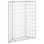 Galvanized steel trapezoid gabion bed 80x20x100 cm by vidaXL, Pots and planters - Ref: Foro24-145652, Price: 50,55 €, Discoun...