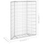 Galvanized steel trapezoid gabion bed 80x20x100 cm by vidaXL, Pots and planters - Ref: Foro24-145652, Price: 50,55 €, Discoun...