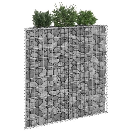 Galvanized steel trapezoid gabion bed 100x20x100 cm by vidaXL, Pots and planters - Ref: Foro24-145653, Price: 45,99 €, Discou...