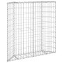 Galvanized steel trapezoid gabion bed 100x20x100 cm by vidaXL, Pots and planters - Ref: Foro24-145653, Price: 45,92 €, Discou...