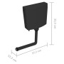 Toilet cistern with black bottom water inlet 3/6 L by vidaXL, Toilet cisterns - Ref: Foro24-148012, Price: 45,16 €, Discount: %