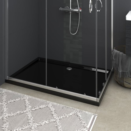 Rectangular black ABS shower tray 80x120 cm by vidaXL, Shower trays - Ref: Foro24-148919, Price: 134,85 €, Discount: %