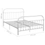 White metal bed frame 160x200 cm by vidaXL, Beds and slatted bases - Ref: Foro24-284496, Price: 172,99 €, Discount: %