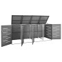 Shed for 4 steel garbage containers 276.5x77.5x112.5 cm by vidaXL, Waste container supports - Ref: Foro24-149557, Price: 650,...