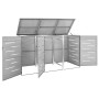 Shed for three steel garbage containers 207x77.5x112.5 cm by vidaXL, Waste container supports - Ref: Foro24-149560, Price: 50...