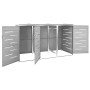 Shed for three steel garbage containers 207x77.5x112.5 cm by vidaXL, Waste container supports - Ref: Foro24-149560, Price: 50...