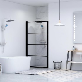 Black tempered glass shower door 100x178 cm by vidaXL, shower doors - Ref: Foro24-146885, Price: 185,95 €, Discount: %