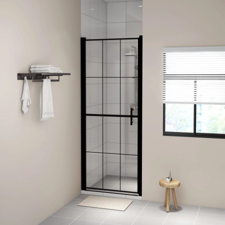 Black tempered glass shower door 91x195 cm by vidaXL, shower doors - Ref: Foro24-148888, Price: 185,64 €, Discount: %