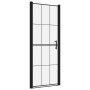 Black tempered glass shower door 91x195 cm by vidaXL, shower doors - Ref: Foro24-148888, Price: 185,64 €, Discount: %