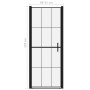 Black tempered glass shower door 91x195 cm by vidaXL, shower doors - Ref: Foro24-148888, Price: 185,64 €, Discount: %