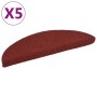 Self-adhesive stair mat 5 pcs 56x17x3 cm red by vidaXL, Stair mats - Ref: Foro24-149682, Price: 19,69 €, Discount: %