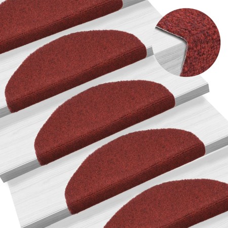 Self-adhesive stair tread mat 5 units 65x21x4 cm red by vidaXL, Stair mats - Ref: Foro24-149706, Price: 18,22 €, Discount: %