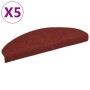 Self-adhesive stair tread mat 5 units 65x21x4 cm red by vidaXL, Stair mats - Ref: Foro24-149706, Price: 18,22 €, Discount: %